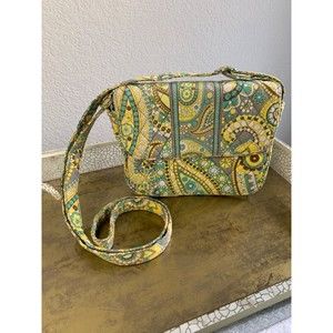 Vera Bradley Lemon Parfait RETIRED Purse Small Yellow Quilted Crossbody Flap